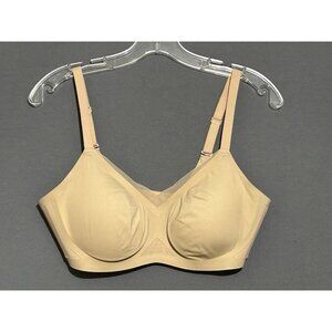 Honey Love Crossover Bra Sz 36B/C Nude Beige Wireless Removable Pads